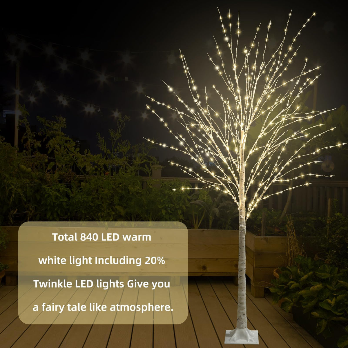 6FT Lighted Birch Tree I1716