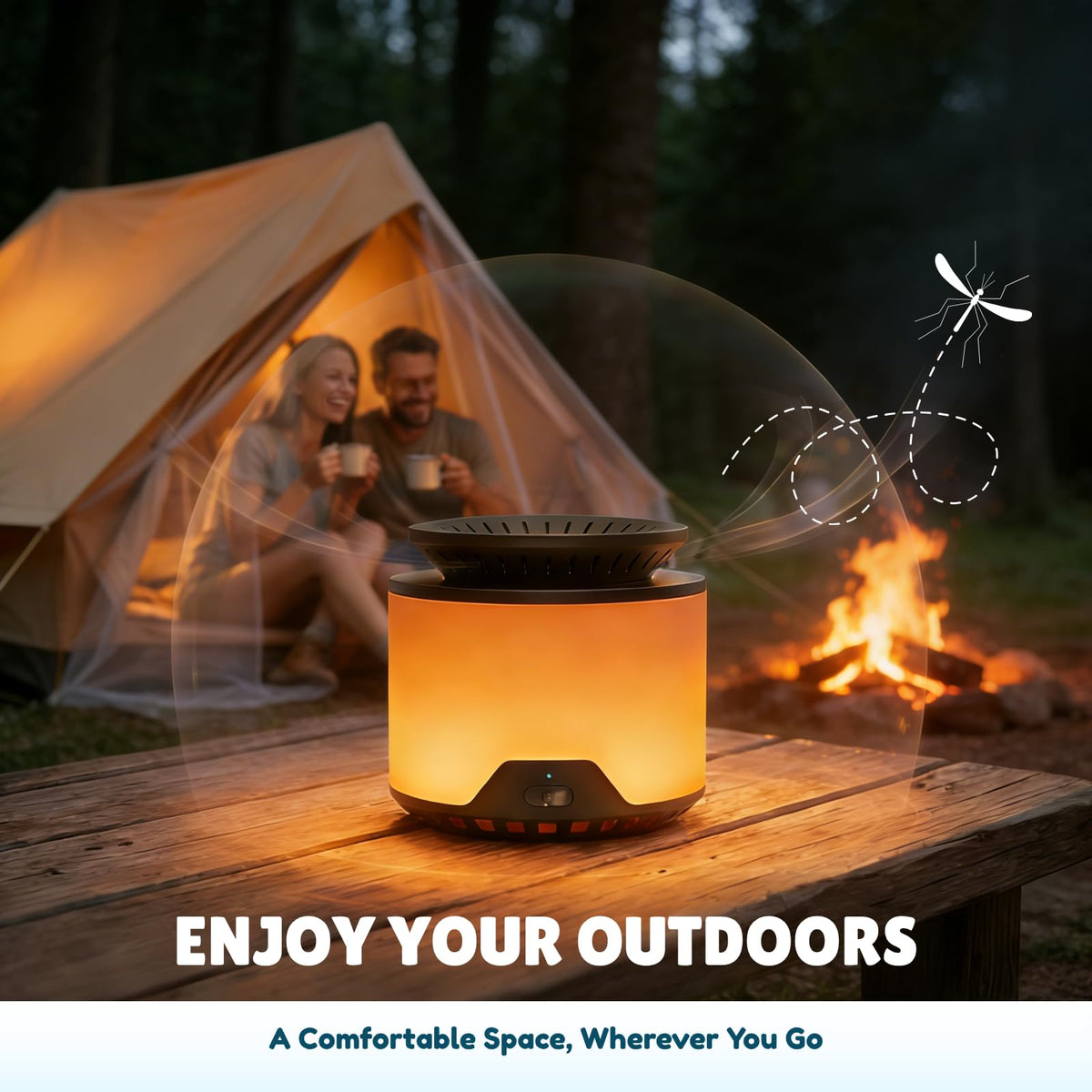 Rechargeable Mosquito Repeller 2 Pack with Citronella Geraniol Peppermint Refills J1016