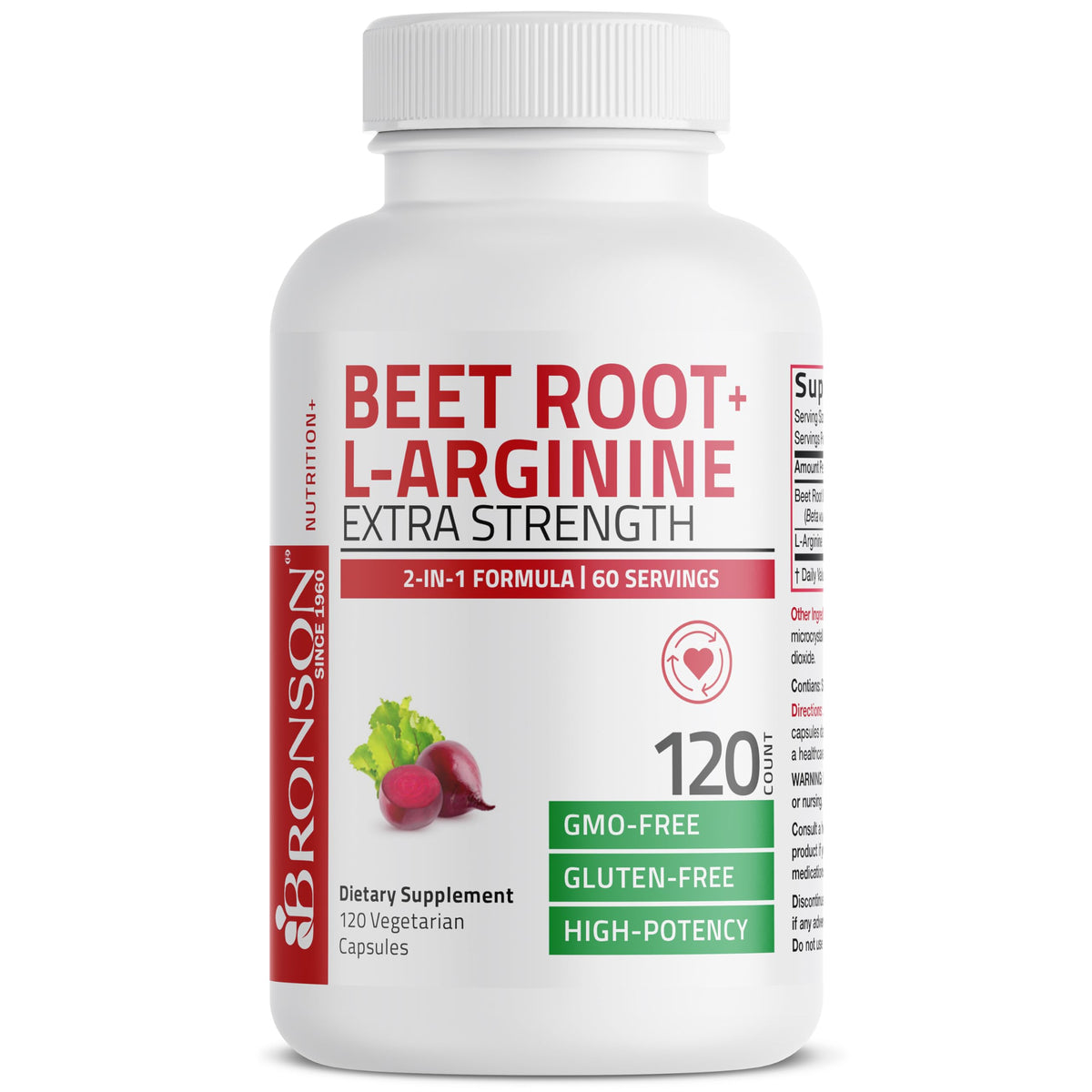 Beet Root L-Arginine 120 Capsules W48310