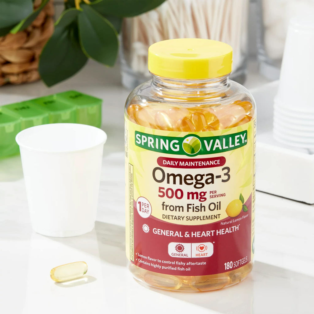 Omega-3 500 mg Fish Oil Dietary Supplements Y908