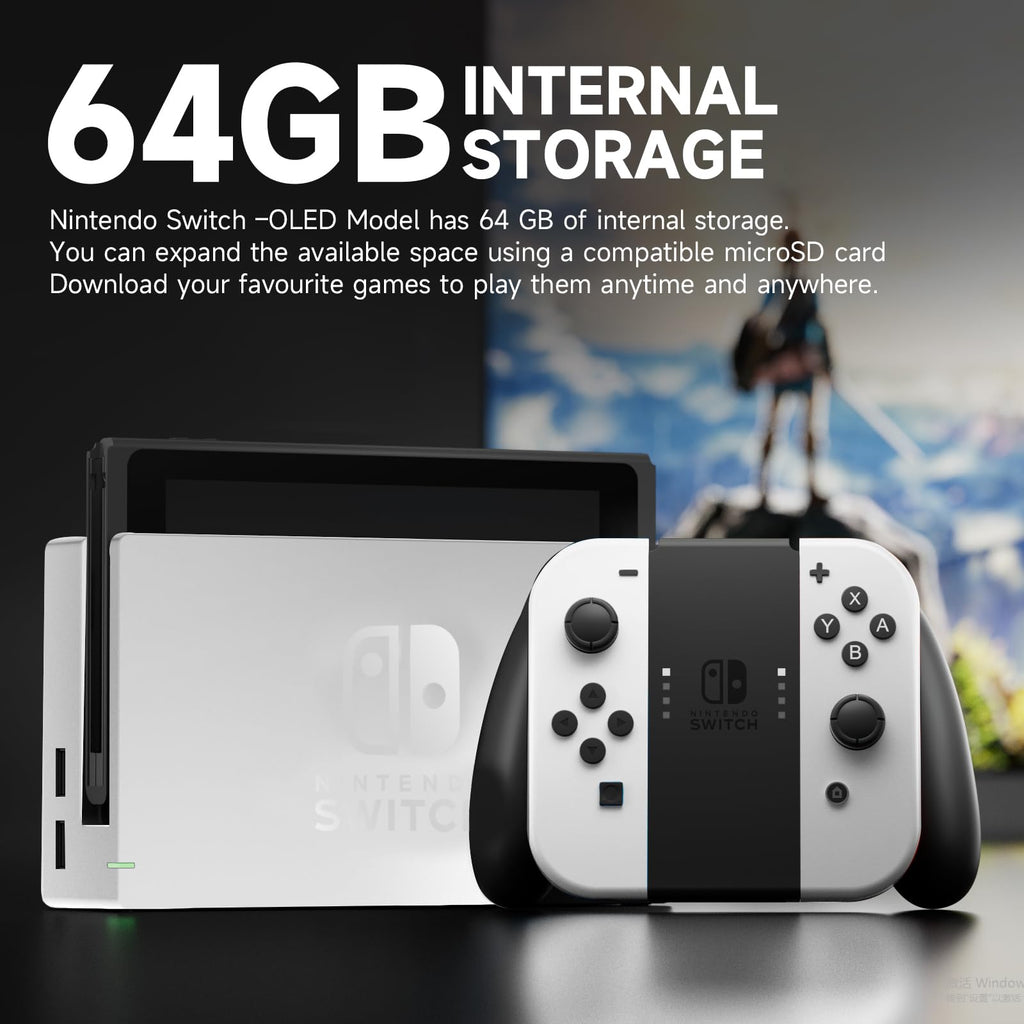 Nintendo Switch OLED Model with White Joy-Con and 32GB Micro SD Card C341440