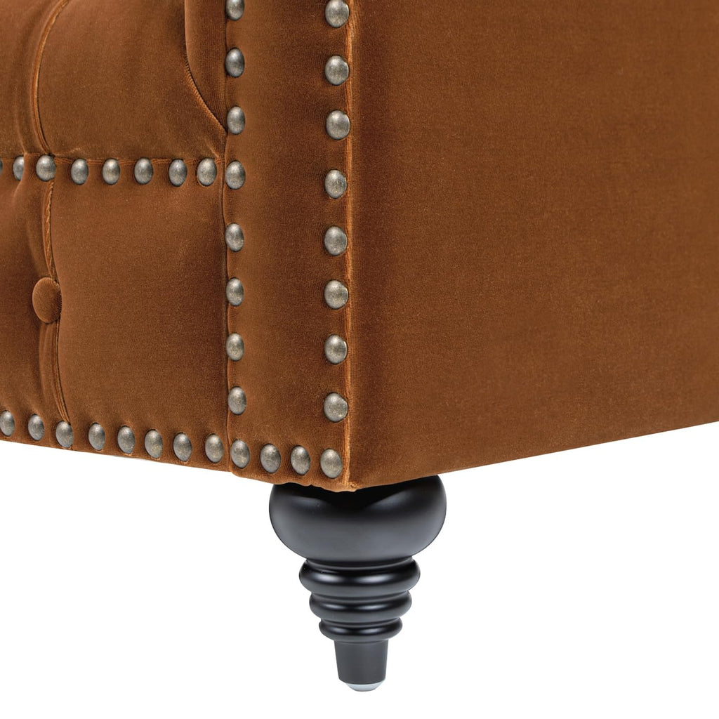 88" Burnt Orange Performance Velvet Sofa J938181