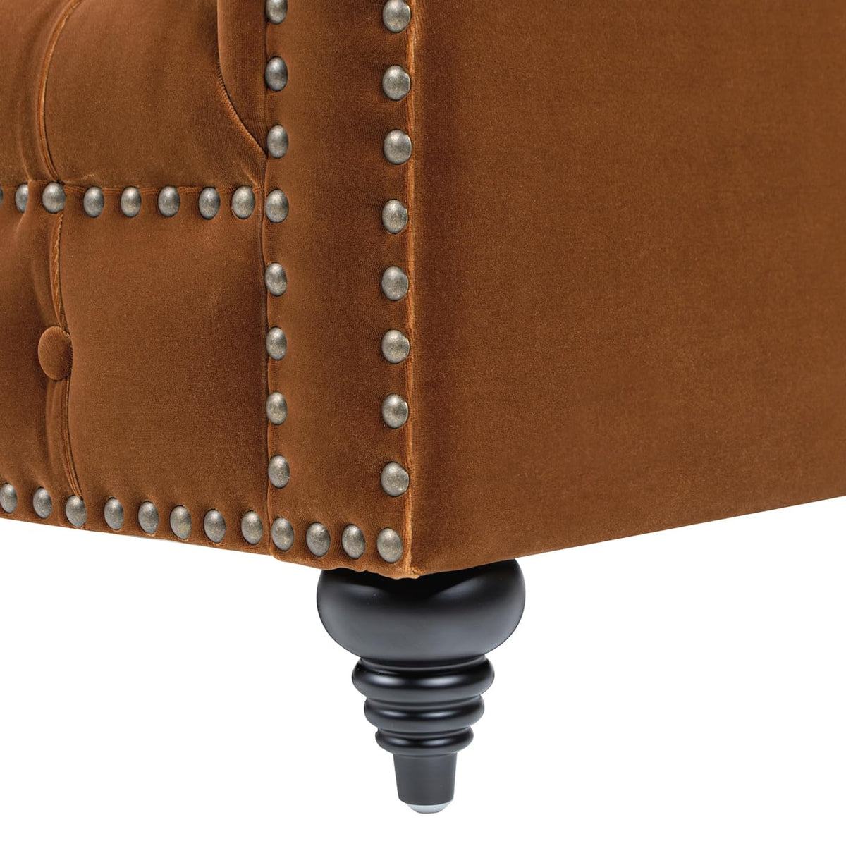 88" Burnt Orange Performance Velvet Sofa J938181