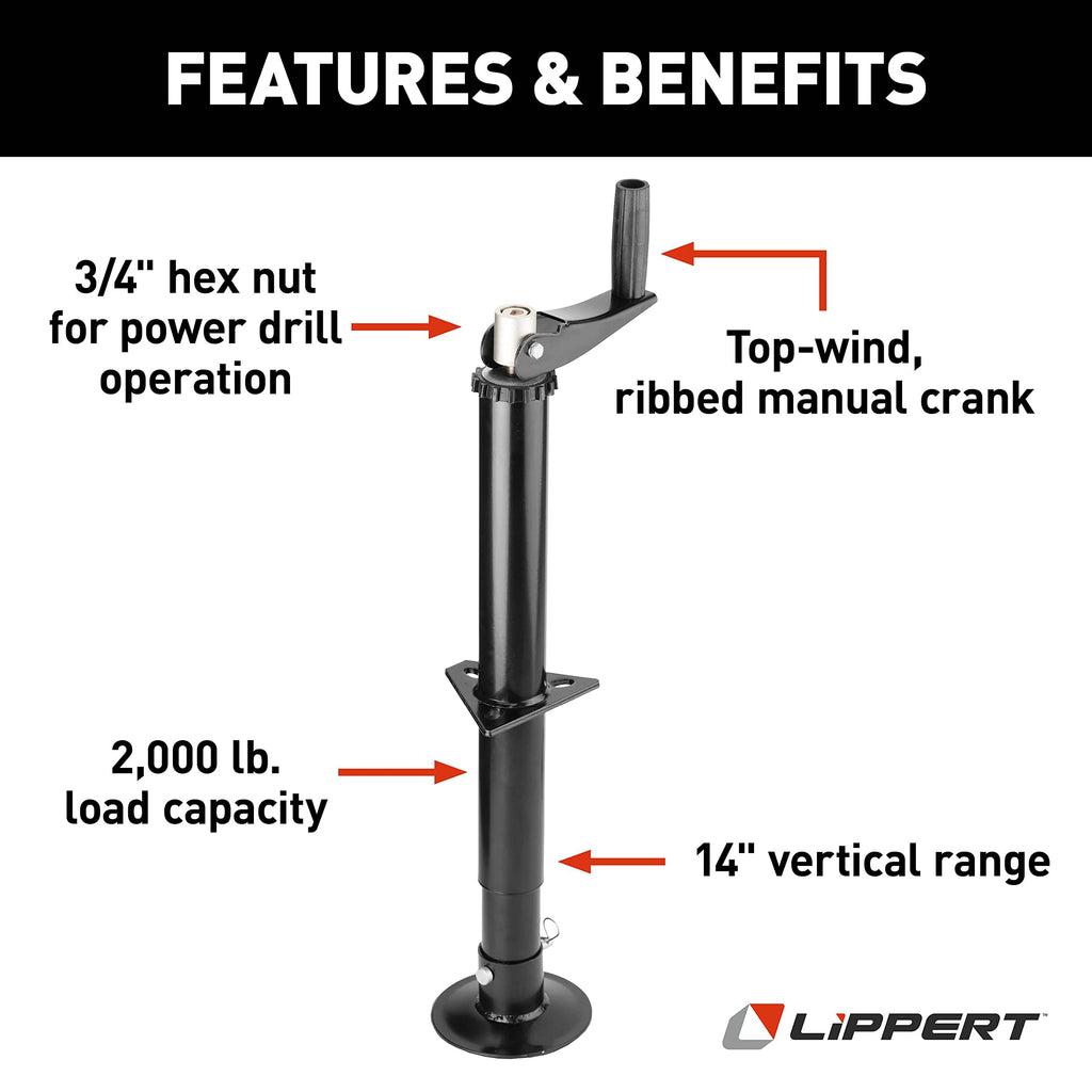 Black Tongue Jack for Trailers P120
