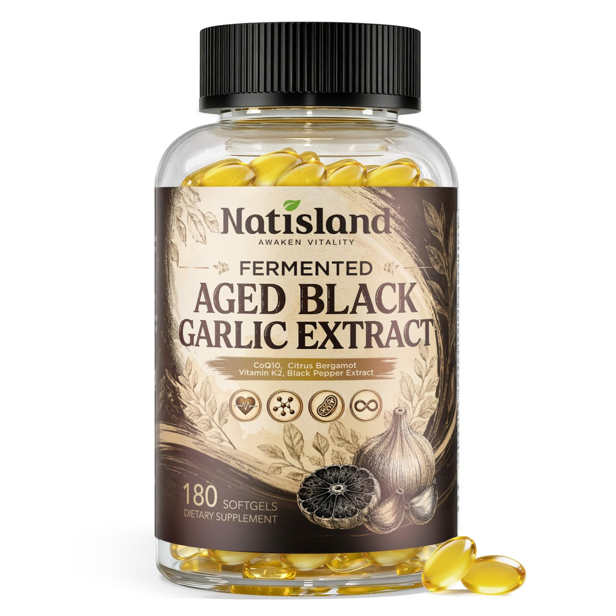 Odorless Black Garlic Extract Softgels X736131