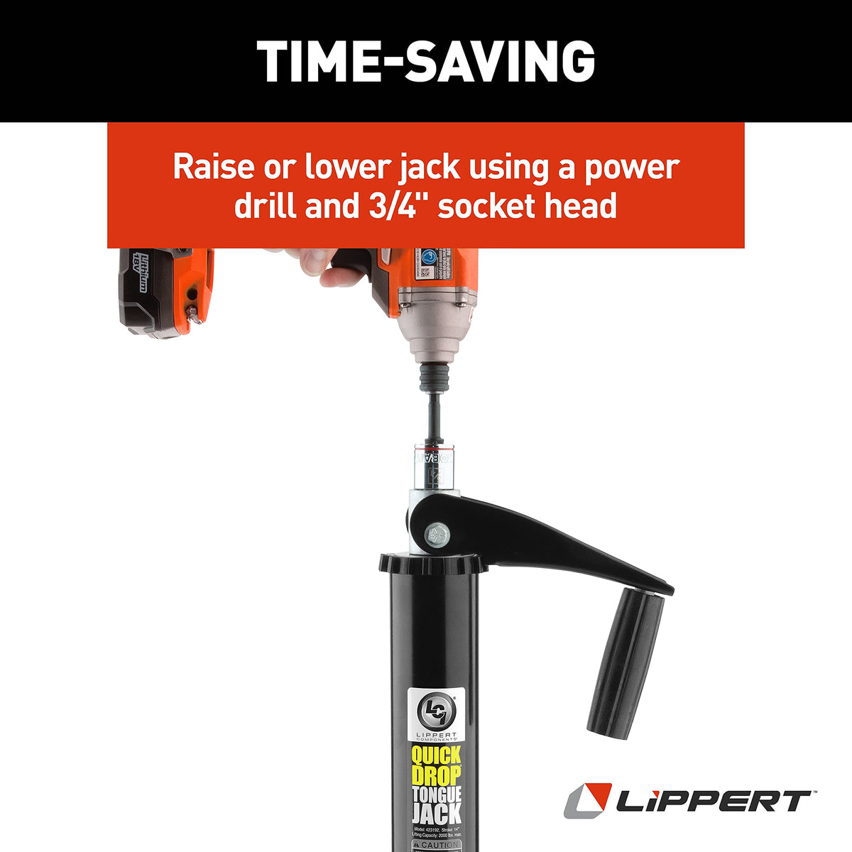 Black Tongue Jack for Trailers P120