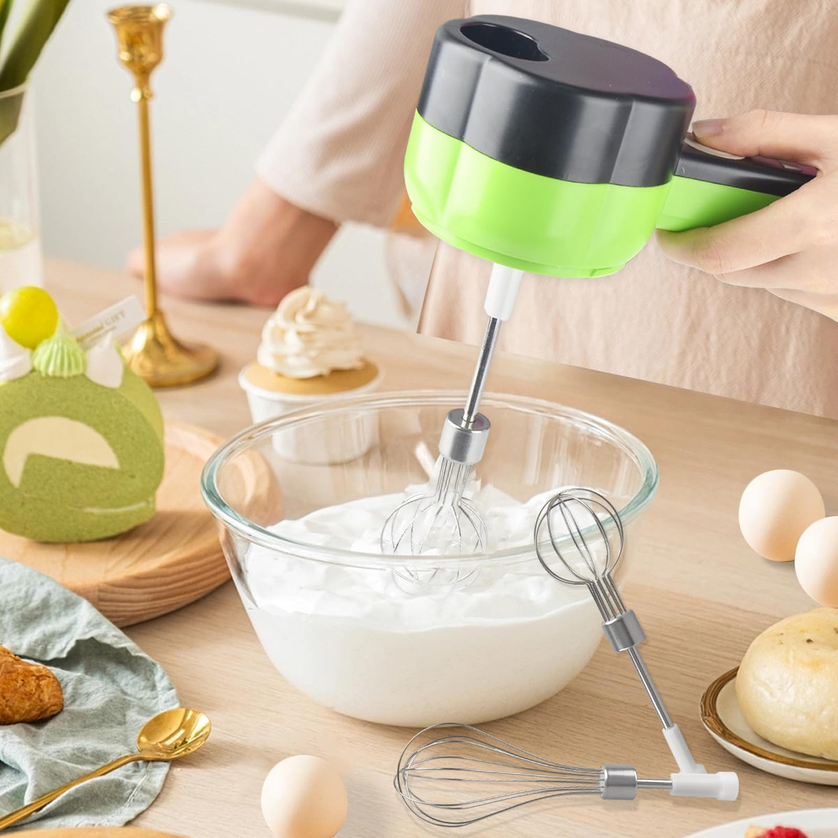 Electric Vegetable Slicer Set 4 in 1 Portable Rechargeable Wireless Food Processor O5620