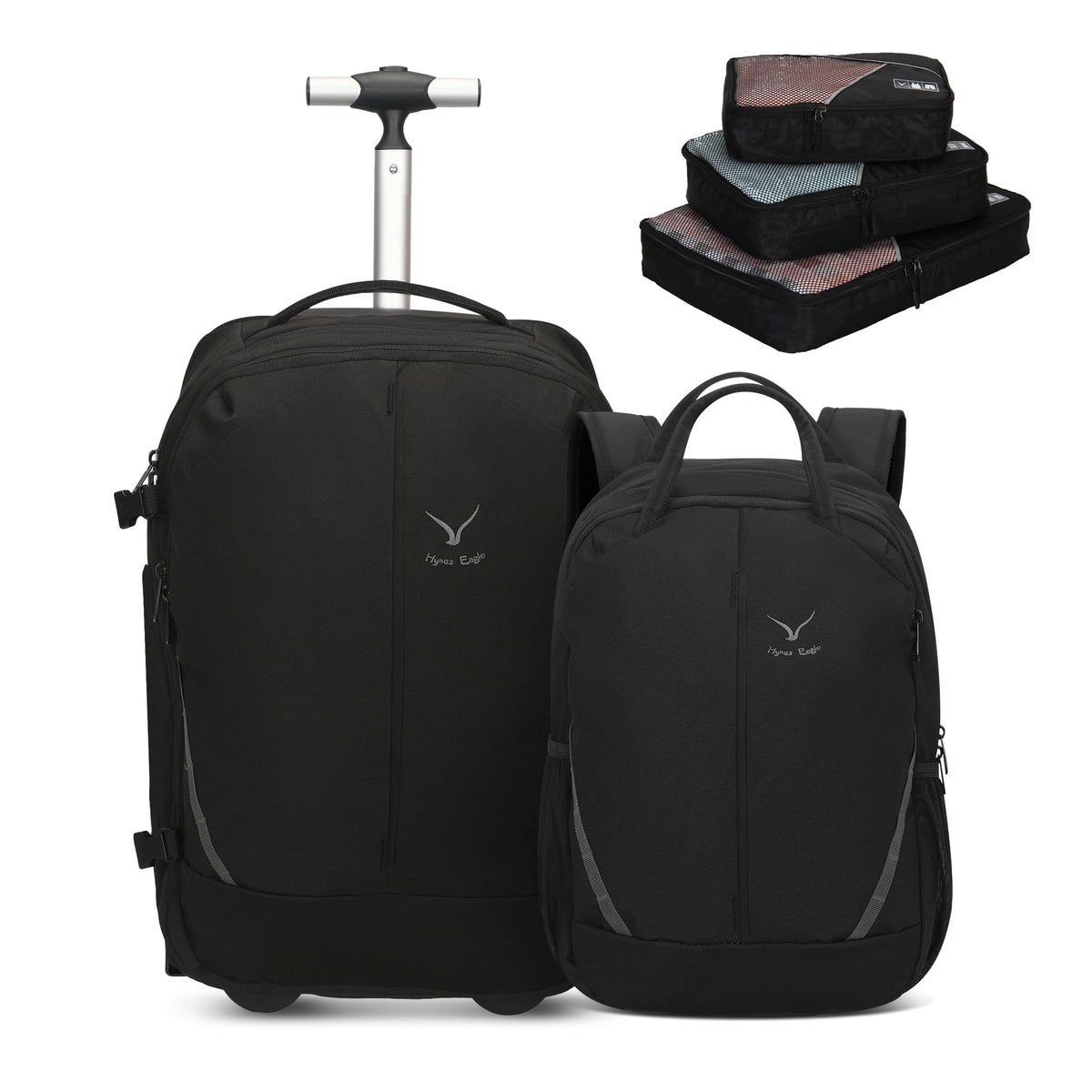 Rolling Backpack with Wheels 43L with Packing Cubes Set K494383