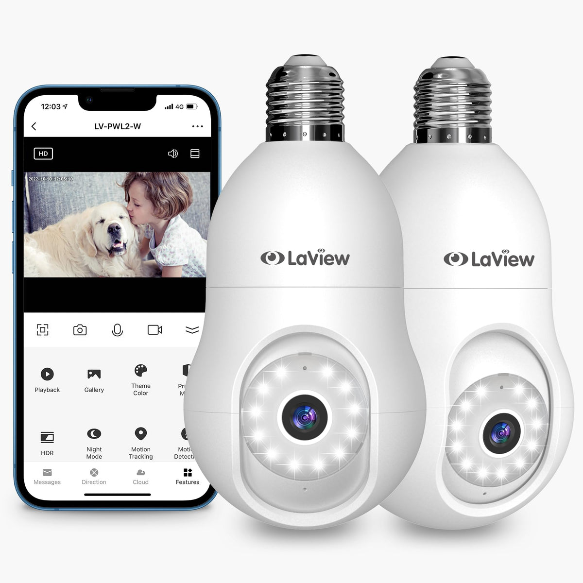 4MP 2K Security Camera 2 Pack F326693