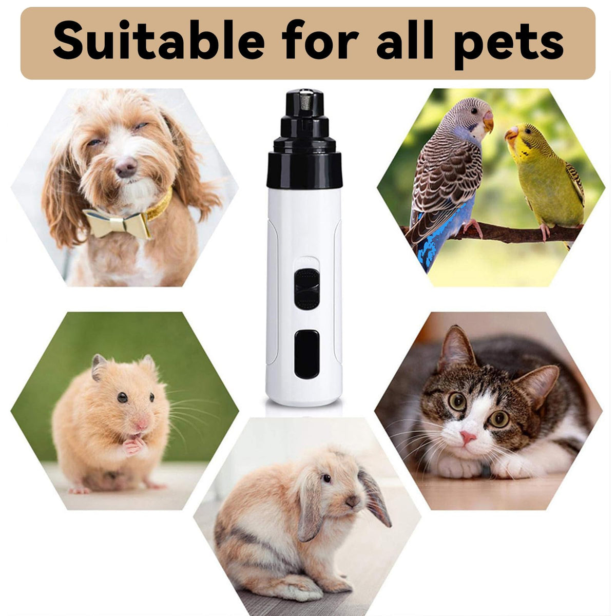 Quiet Pet Nail Grinder, 2 Replacement Heads O830655
