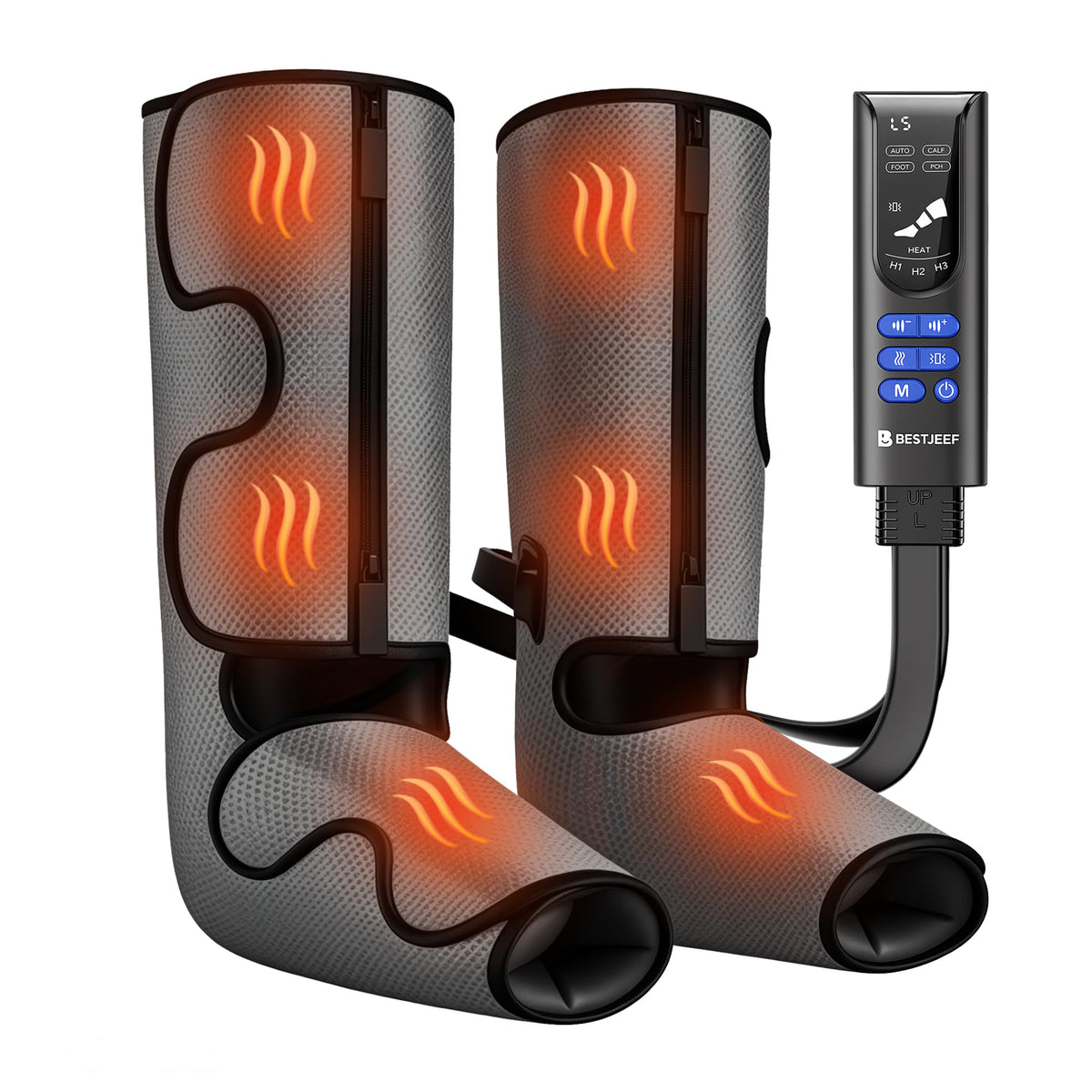 Air Compression Leg Massager with Heat, 9 Intensity 4 Modes 3 Heating U71739
