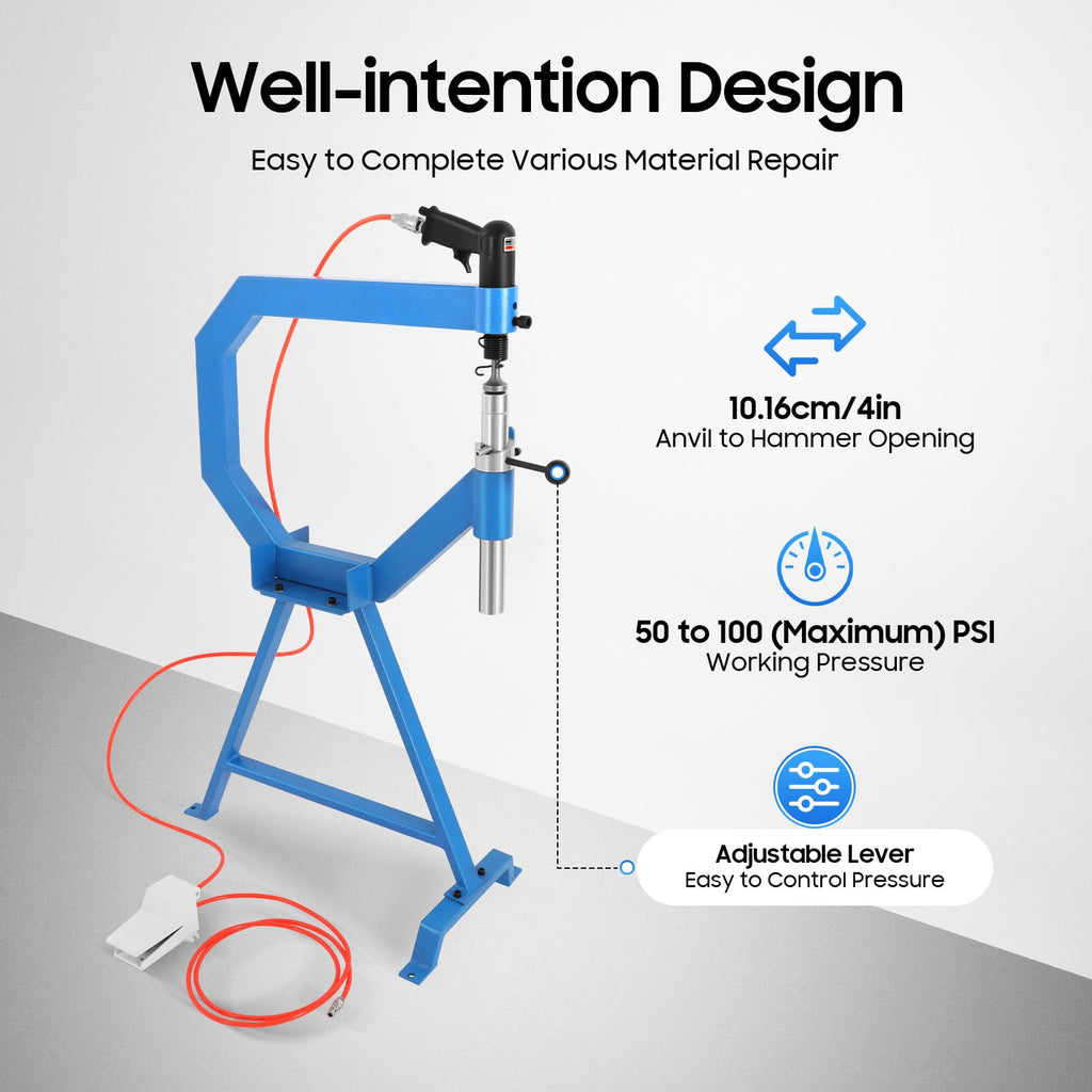 Pneumatic Planishing Hammer with Anvil & Foot Pedal Y63941