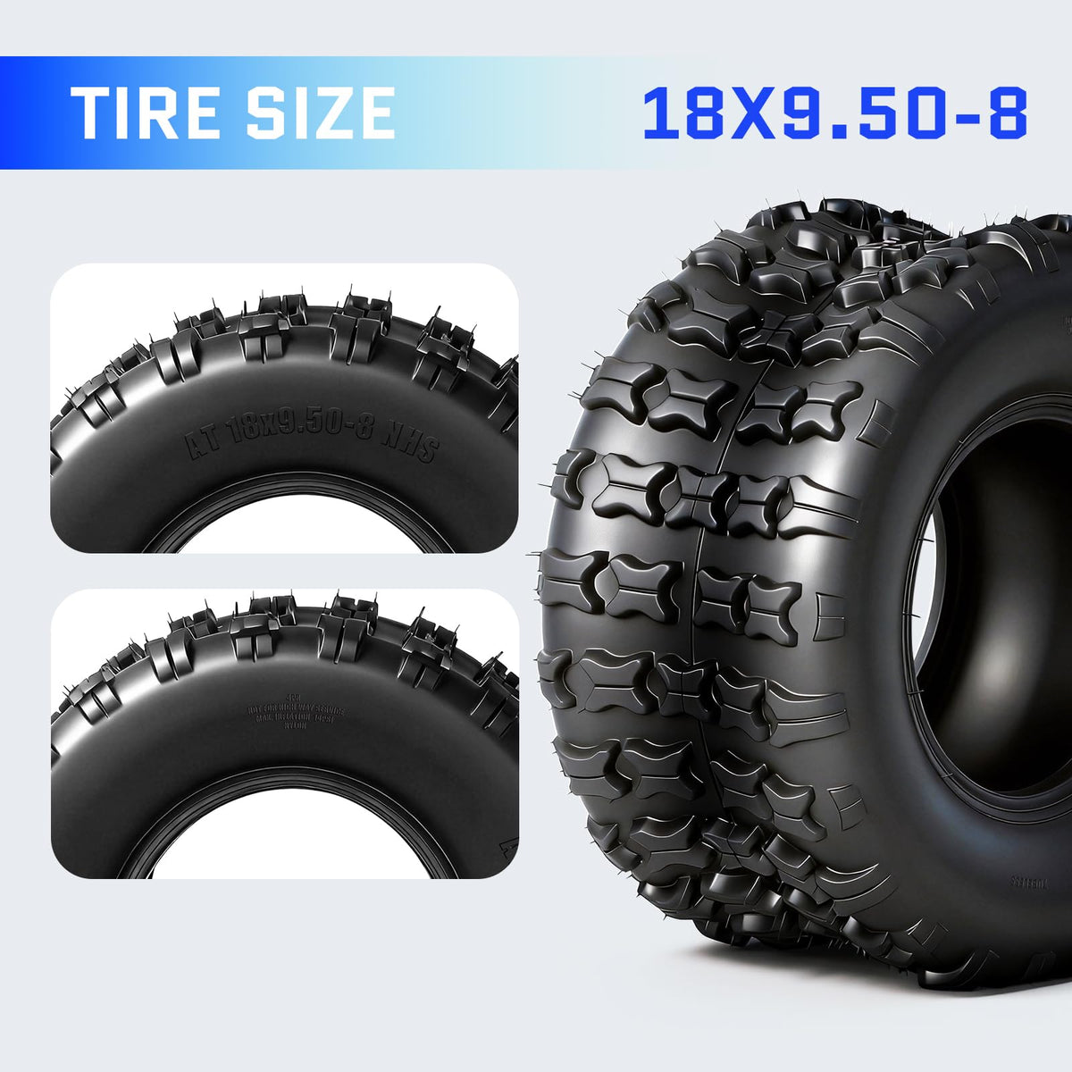 18x9.5-8 All-Terrain ATV/UTV Tires Set of 2 O54921