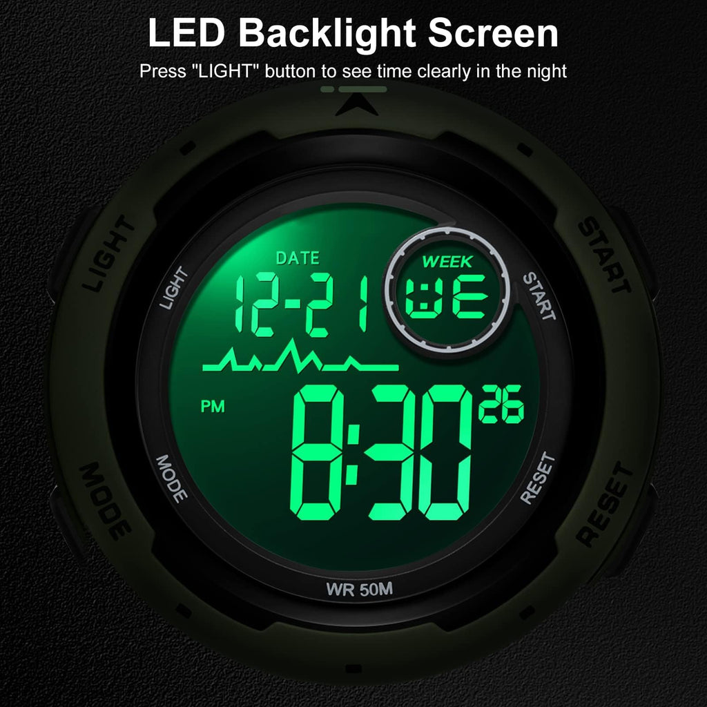 Men's Digital Waterproof Sports Watch Q60265