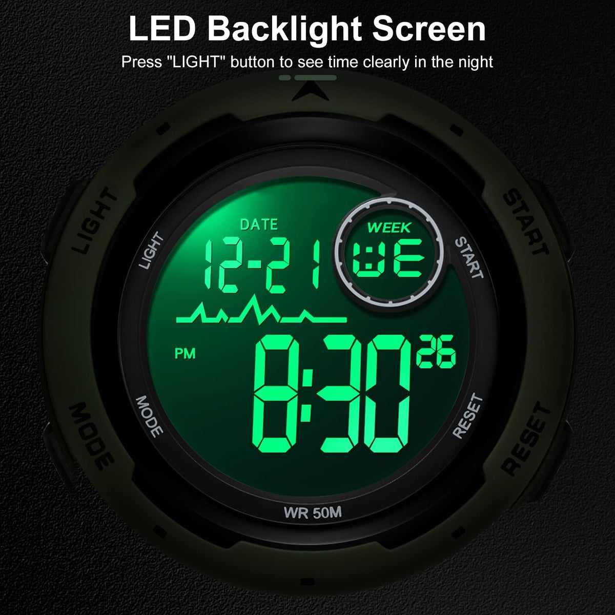 Men's Digital Waterproof Sports Watch Q60265