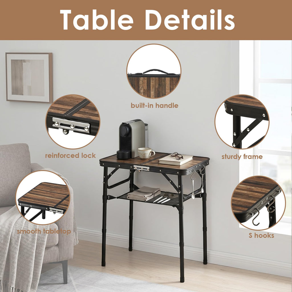 Folding Adjustable Height TV Tray Table R373568
