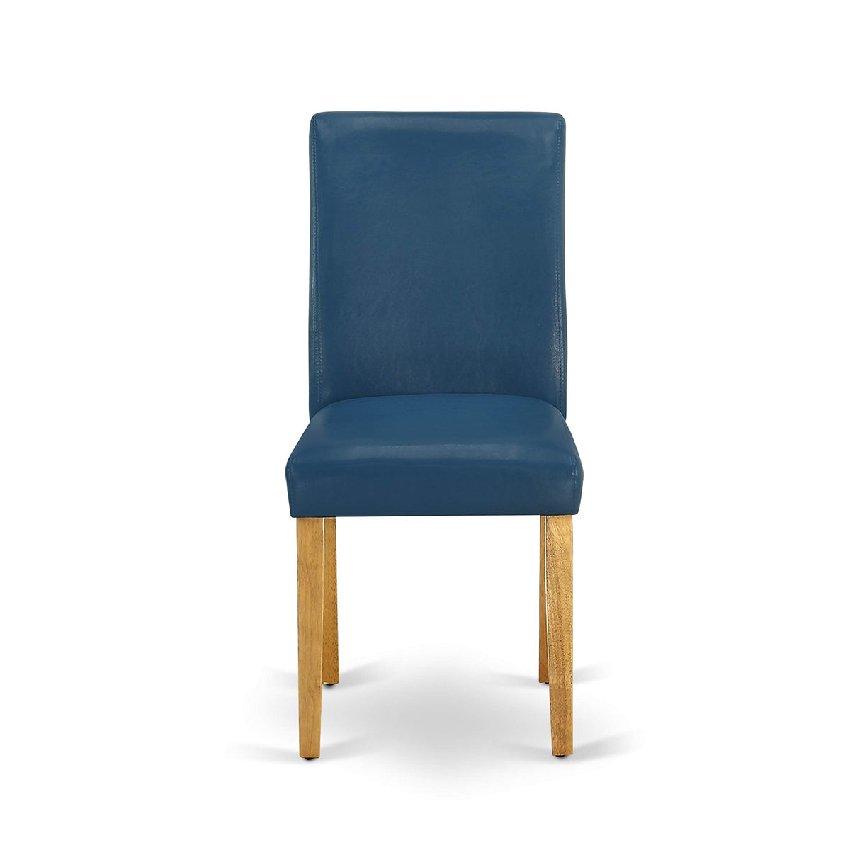 5 Piece Oak Dining Set with Dropleaf Table and 4 Blue Chairs X37311