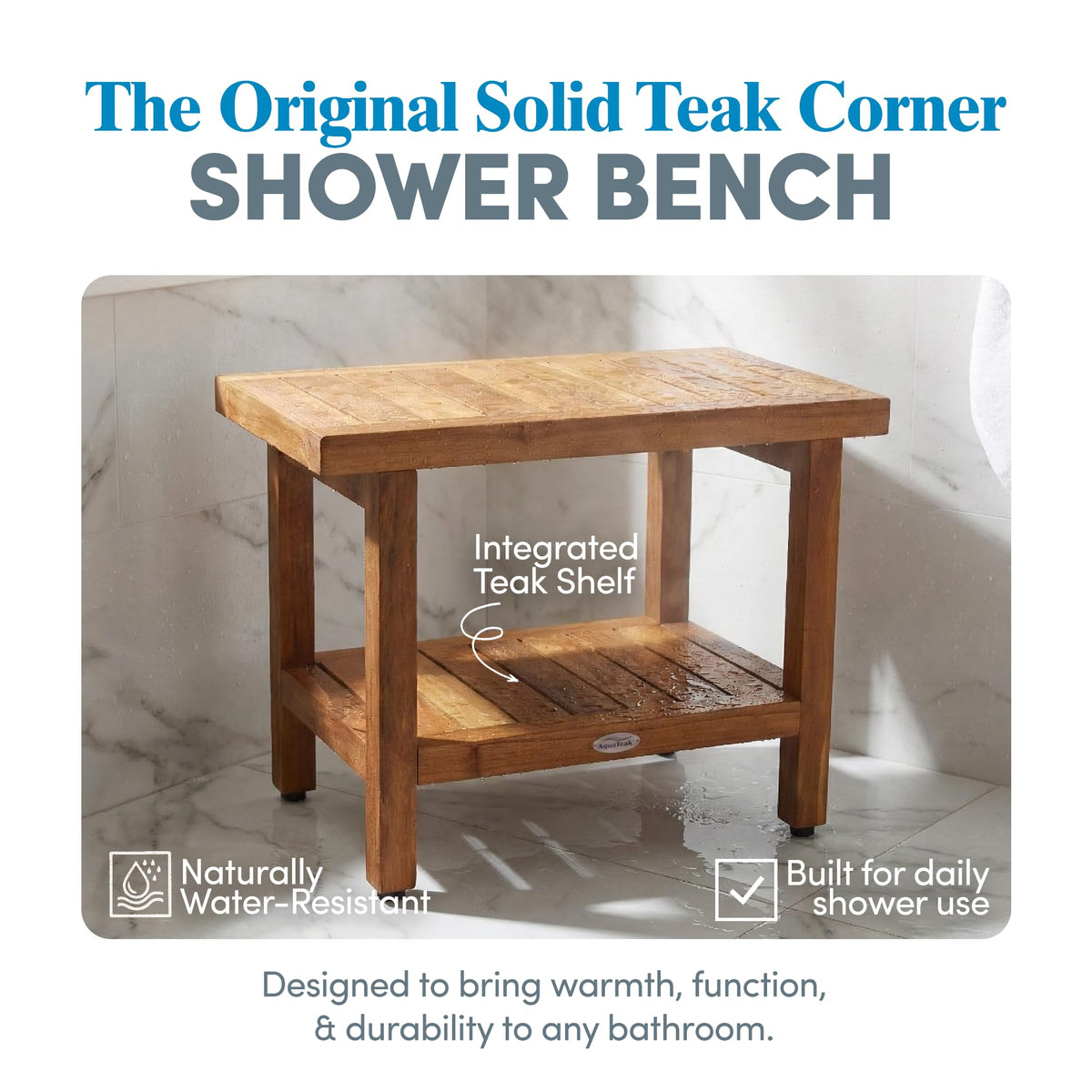 Teak Shower Bench F9203
