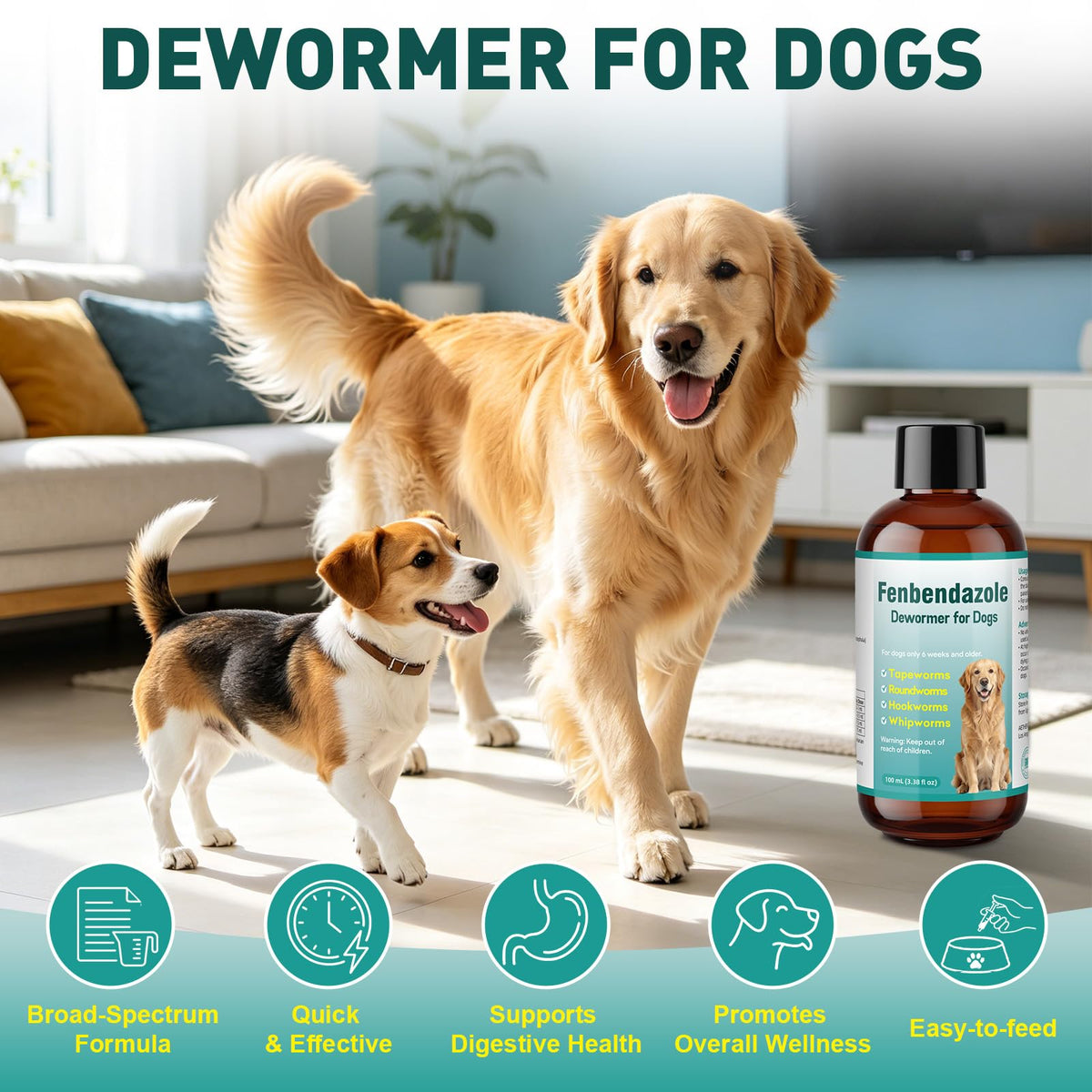 Dog Dewormer Liquid 100ml B852