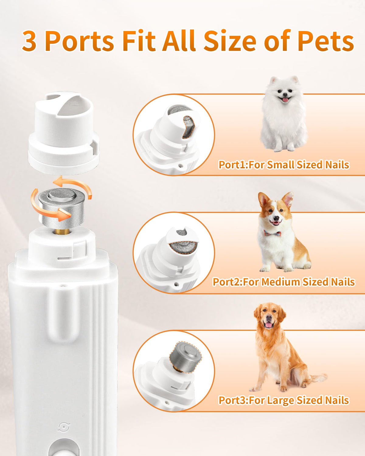 2-in-1 Dog & Cat Nail Clippers & Grinder with LED Light A47392