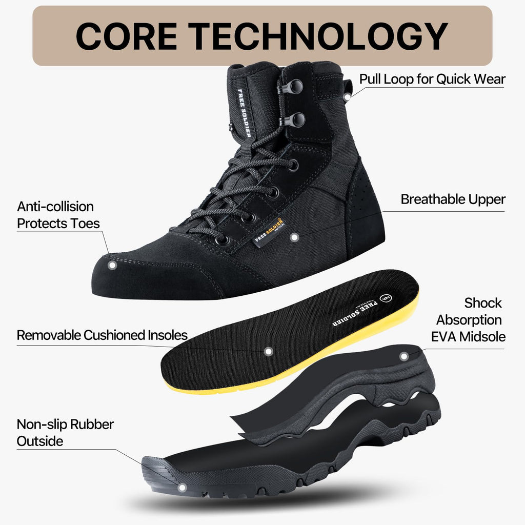 Women’s 6 Inches Lightweight Tactical Work Boots E858