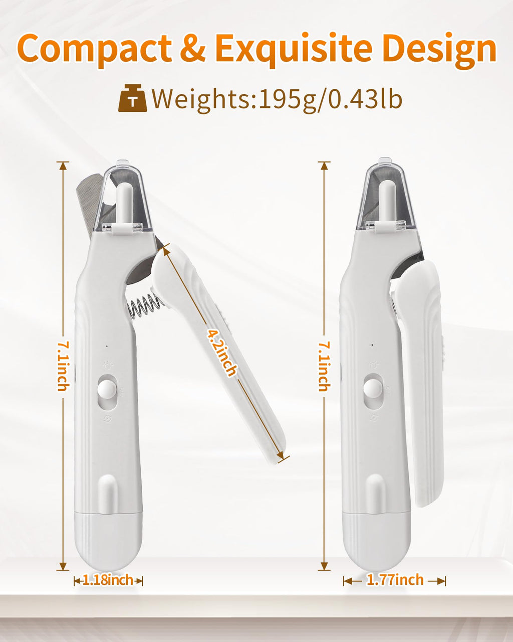 2-in-1 Dog & Cat Nail Clippers & Grinder with LED Light A47392