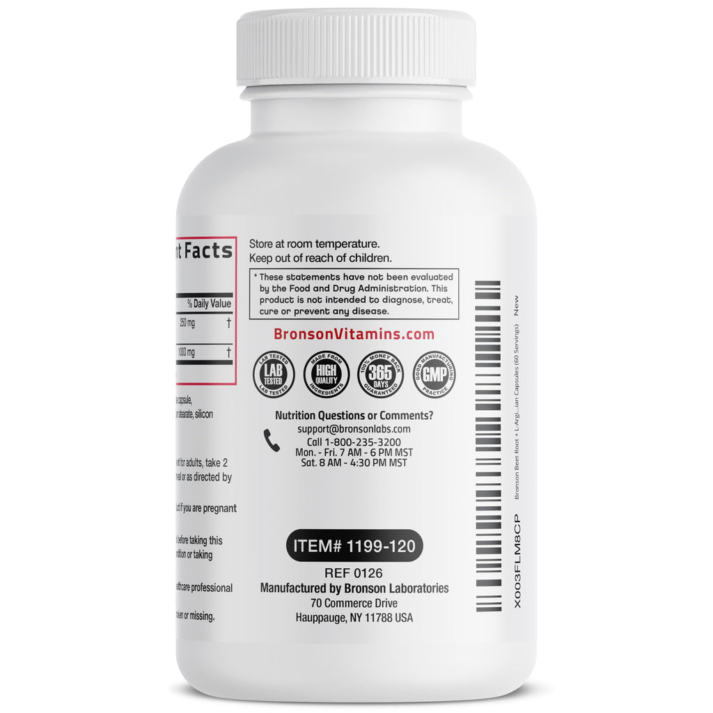 Beet Root L-Arginine 120 Capsules W48310