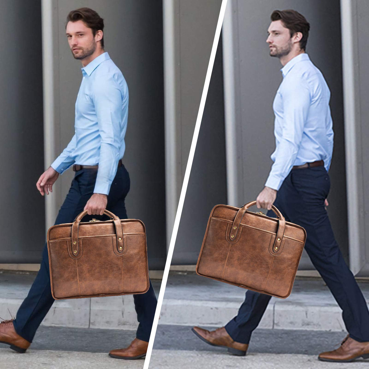 Leather 15.6 Inch Laptop Messenger Bag L5034