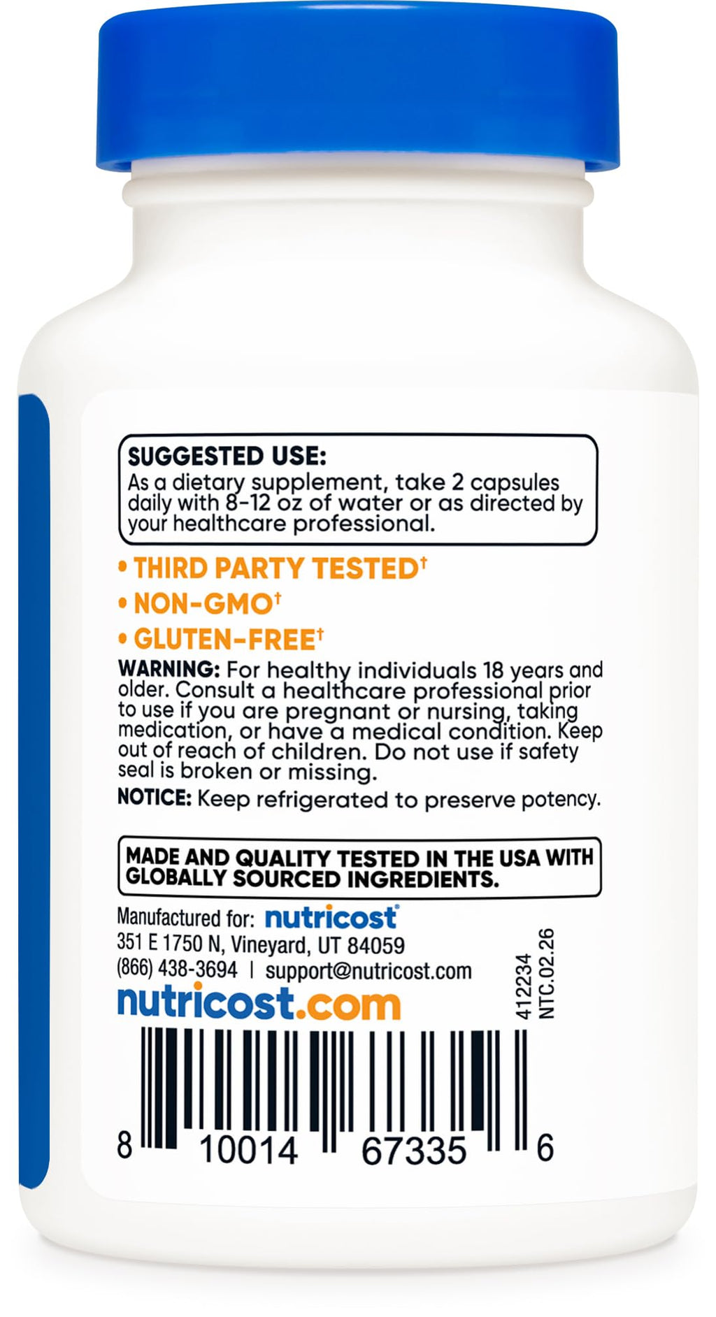 NMN 500mg 60 Capsules H98501