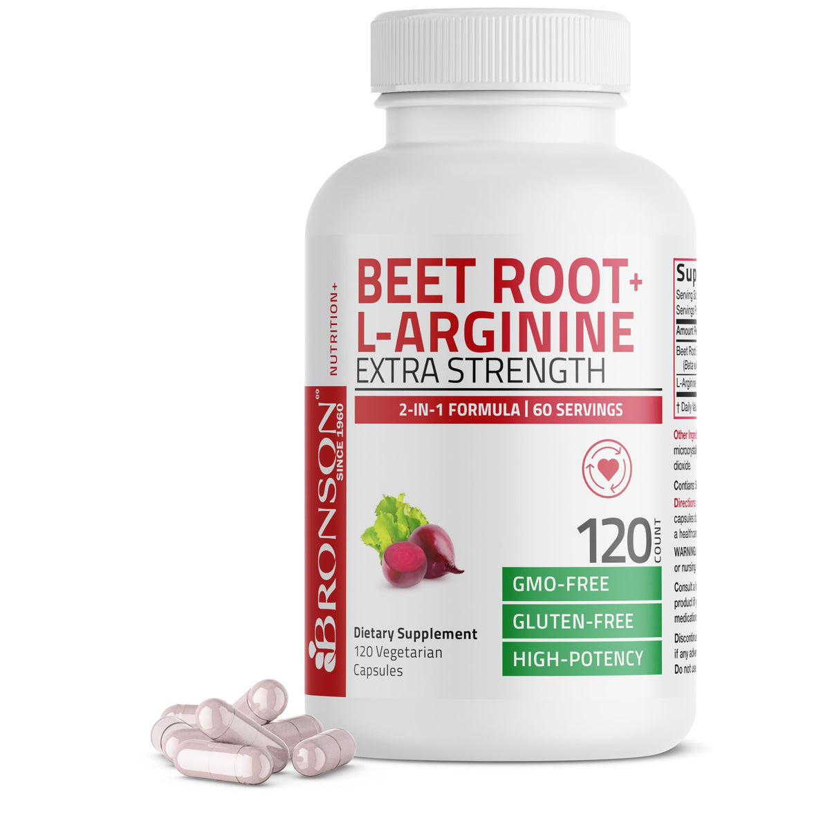 Beet Root L-Arginine 120 Capsules W48310
