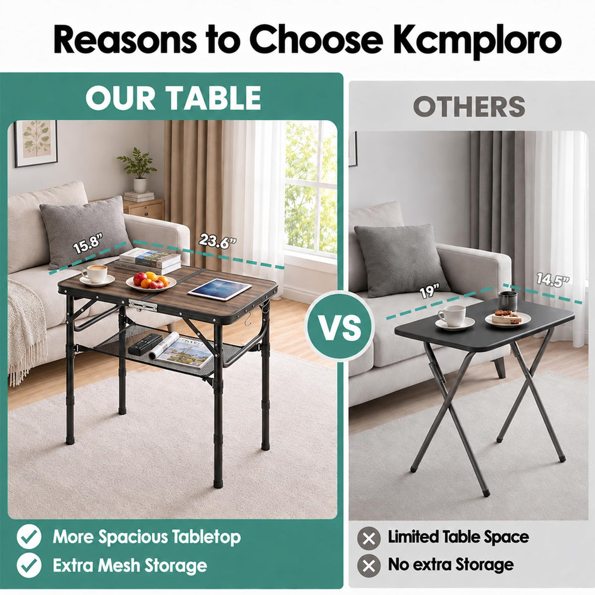 Folding Adjustable Height TV Tray Table R373568