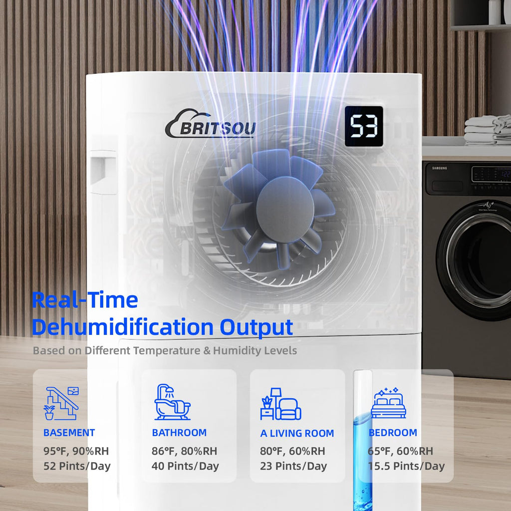 50 Pints Dehumidifier with Drain Hose J5153