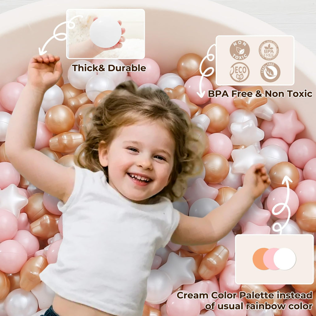 50 100 200 Count Star Ball Pit Balls Non-Toxic Plastic T279442