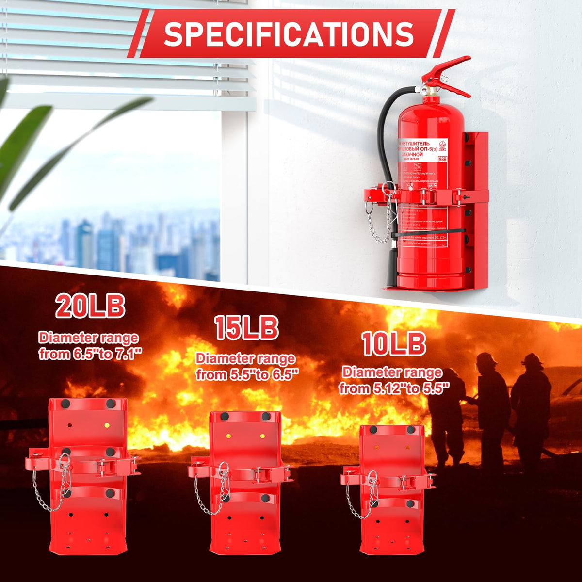 Heavy Duty Fire Extinguisher Mount V94720