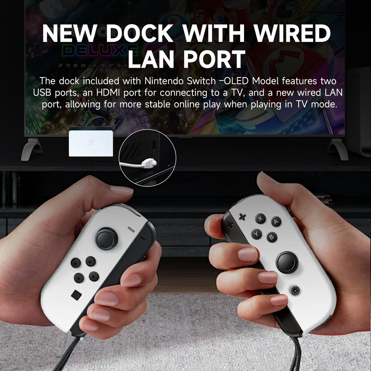 Nintendo Switch OLED Model with White Joy-Con and 32GB Micro SD Card C341440