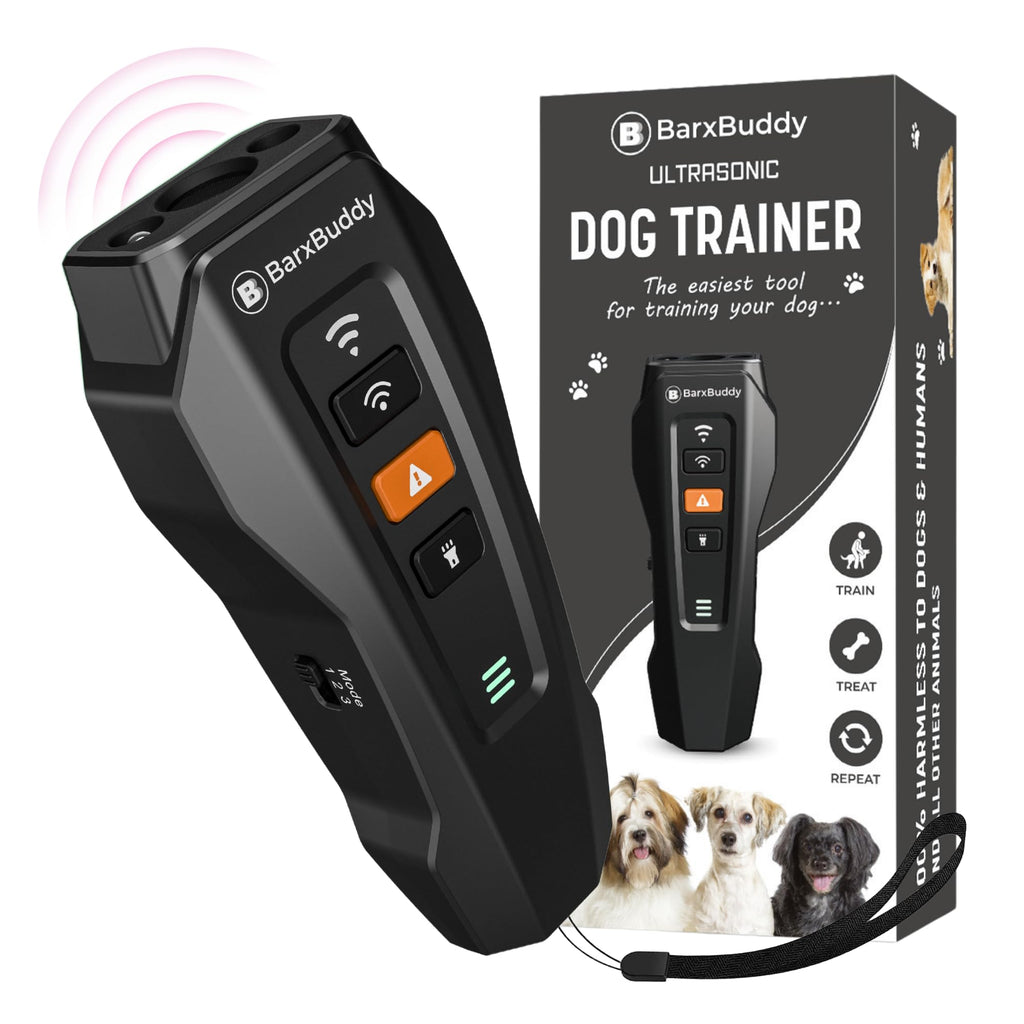 Long Range Ultrasonic Rechargeable Anti Bark Device for Dogs (Black) V539