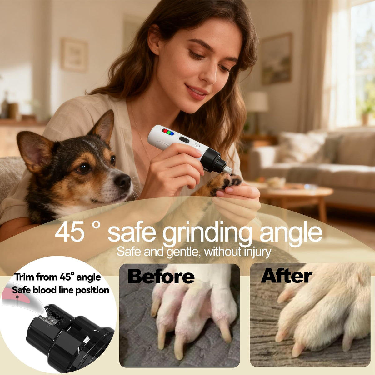 Quiet Pet Nail Grinder, 2 Replacement Heads O830655