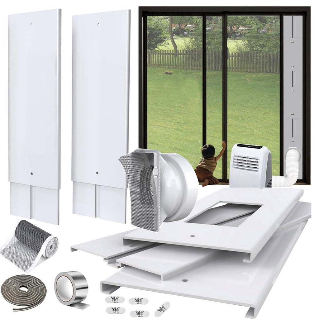 105" Sliding Door AC Vent Kit with Screen Net X58338