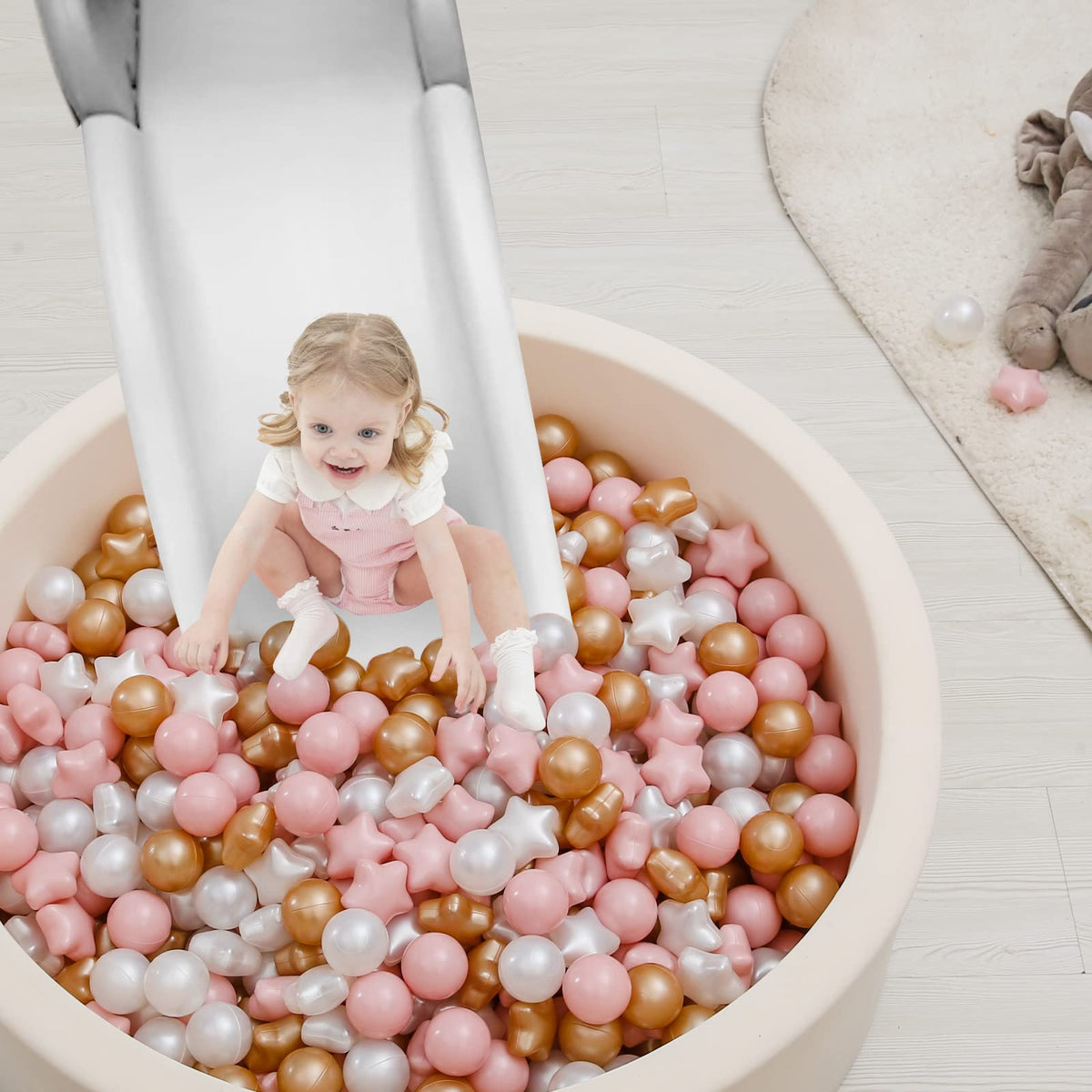 50 100 200 Count Star Ball Pit Balls Non-Toxic Plastic T279442