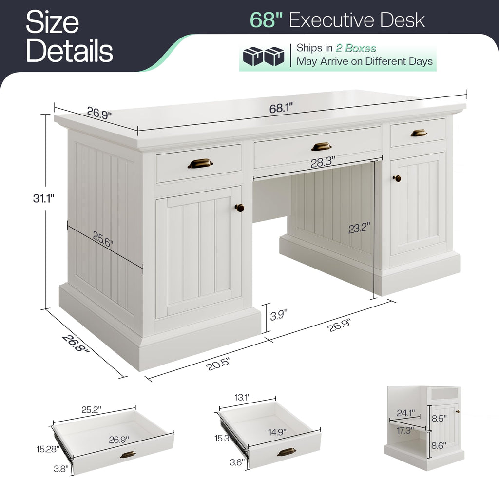 68" Executive Desk T39308