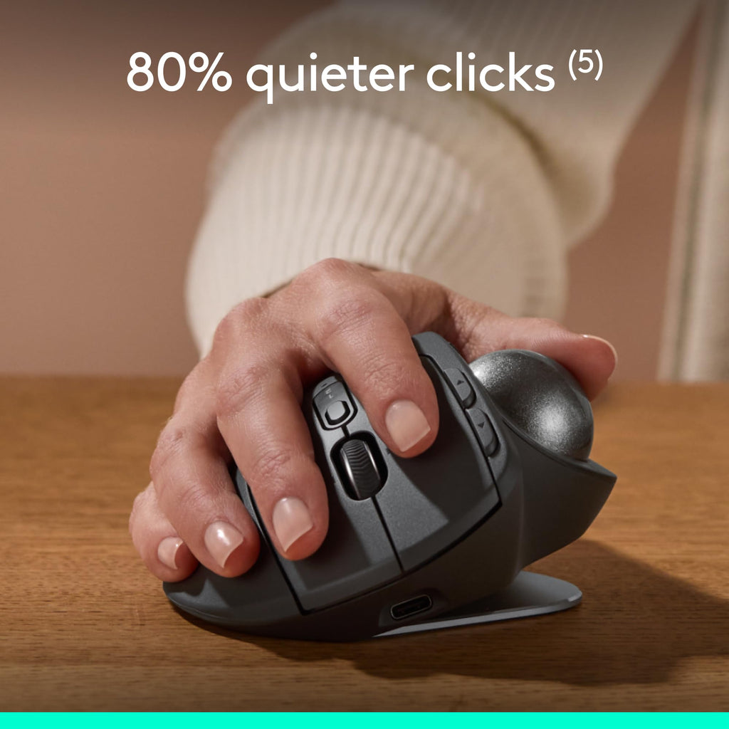 Wireless Trackball Mouse USB C Graphite L9903