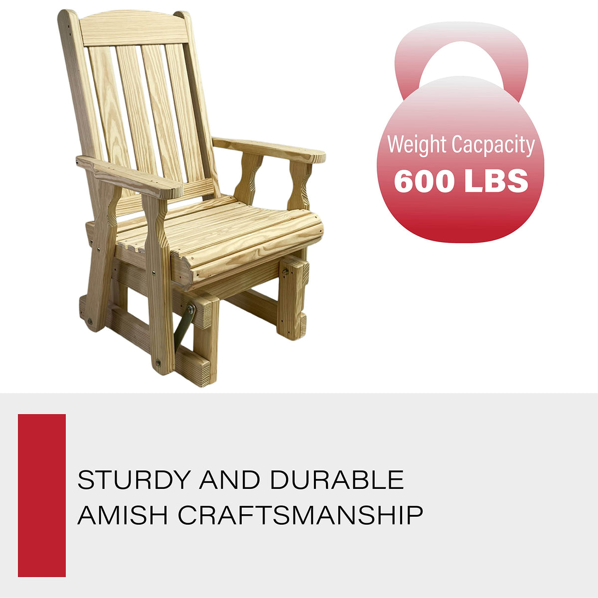 Heavy Duty 600 Lb High Back Glider Chair V765