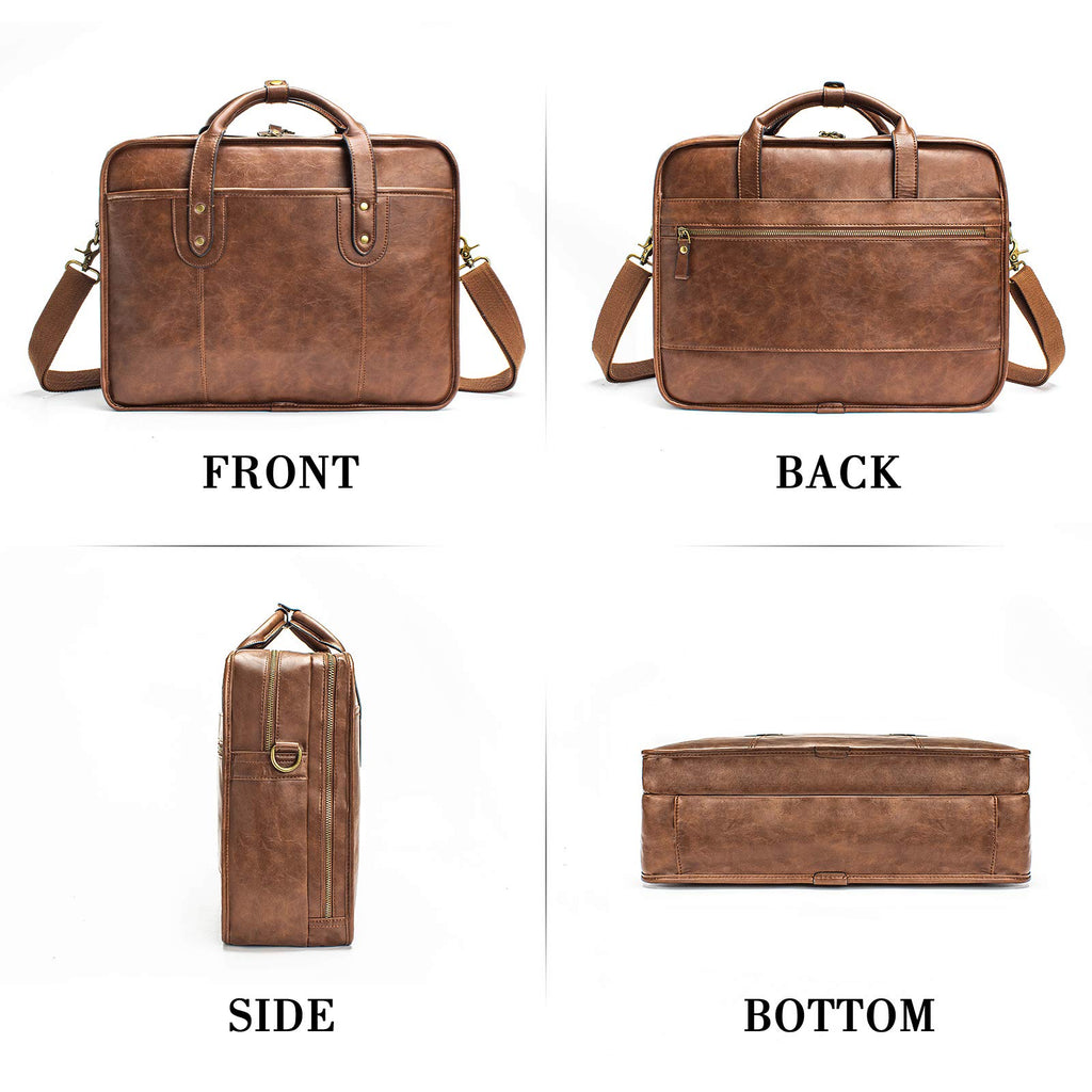Leather 15.6 Inch Laptop Messenger Bag L5034
