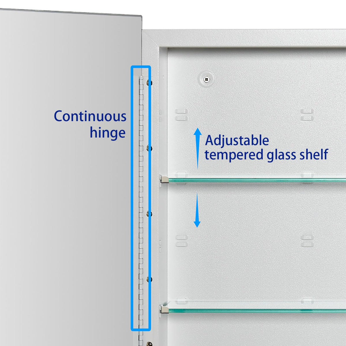 Bathroom Medicine Cabinet with Beveled Edge Mirrored Door 16 x 36 inch O753706