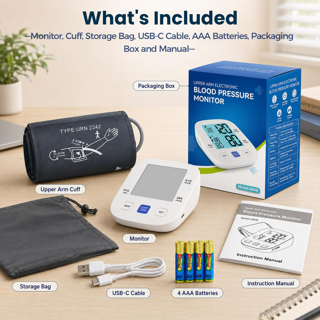 Upper Arm Blood Pressure Monitor with 8.7"-16.5" Cuff V392