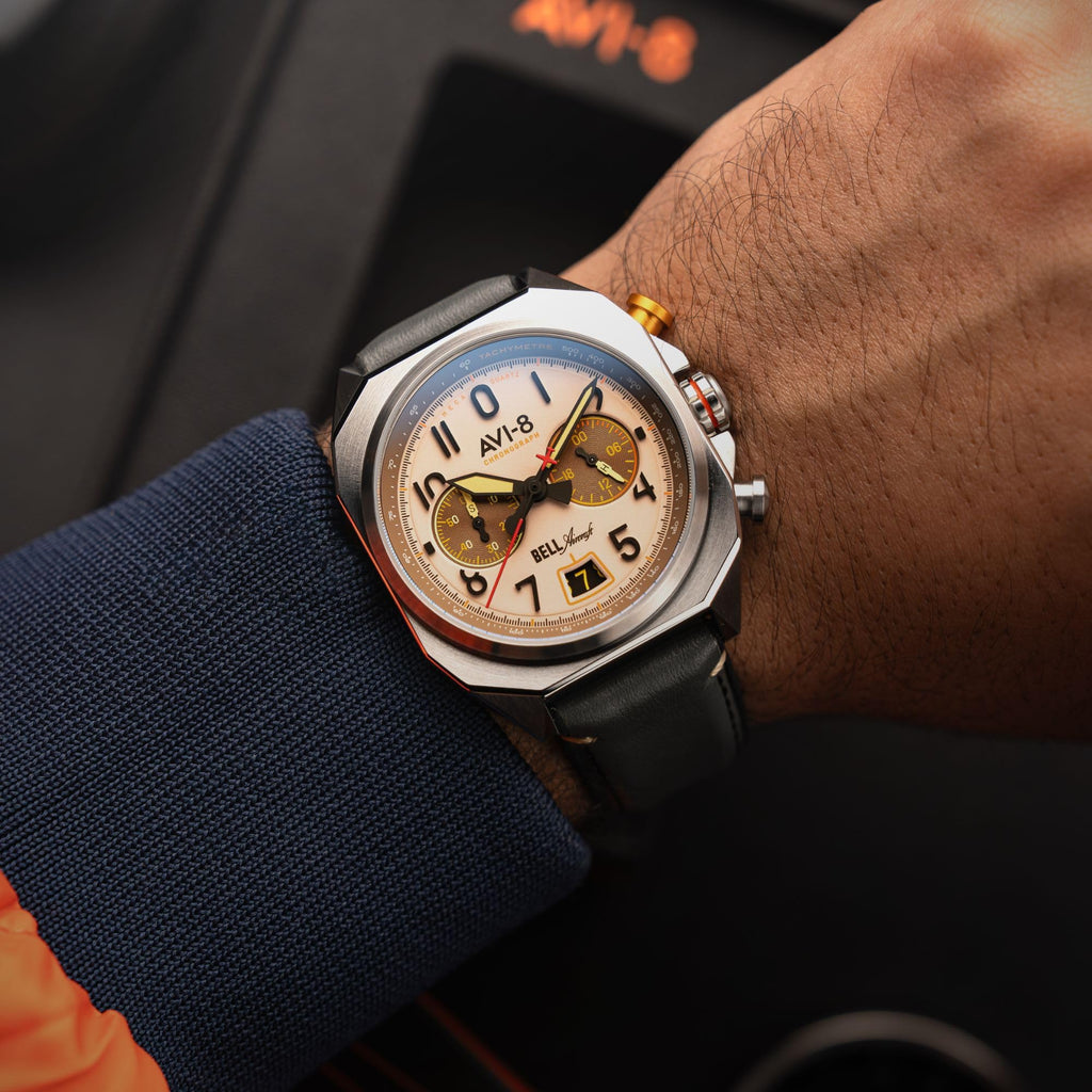 41mm Chronograph Watch with Leather Strap S10839