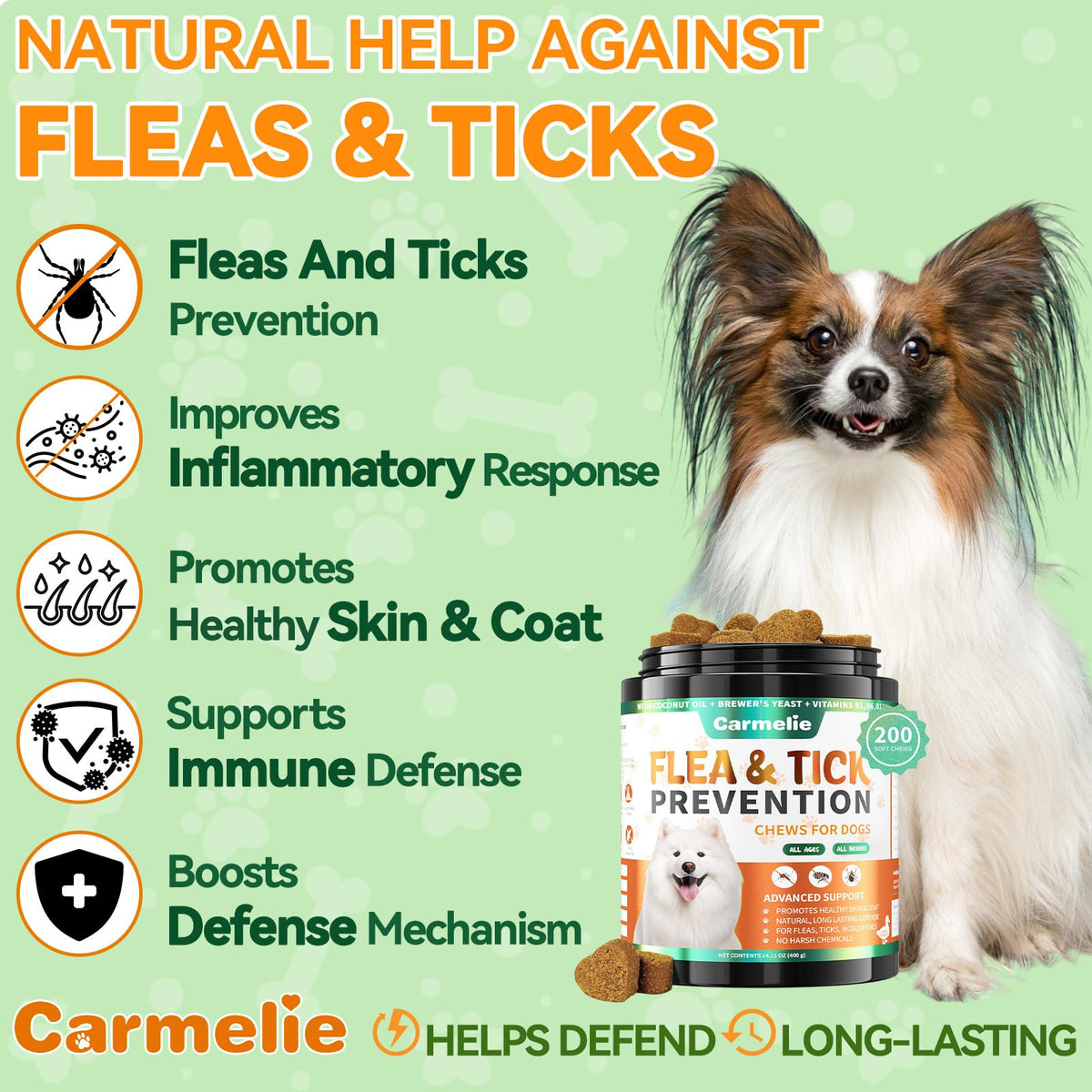 Flea and Tick Prevention for Dogs Chewables 200 Ct D229180