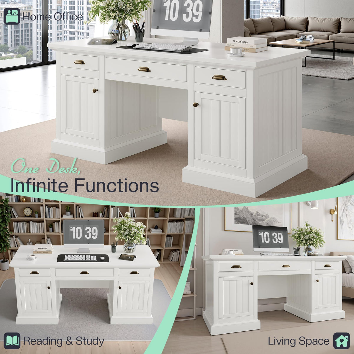 68" Executive Desk T39308