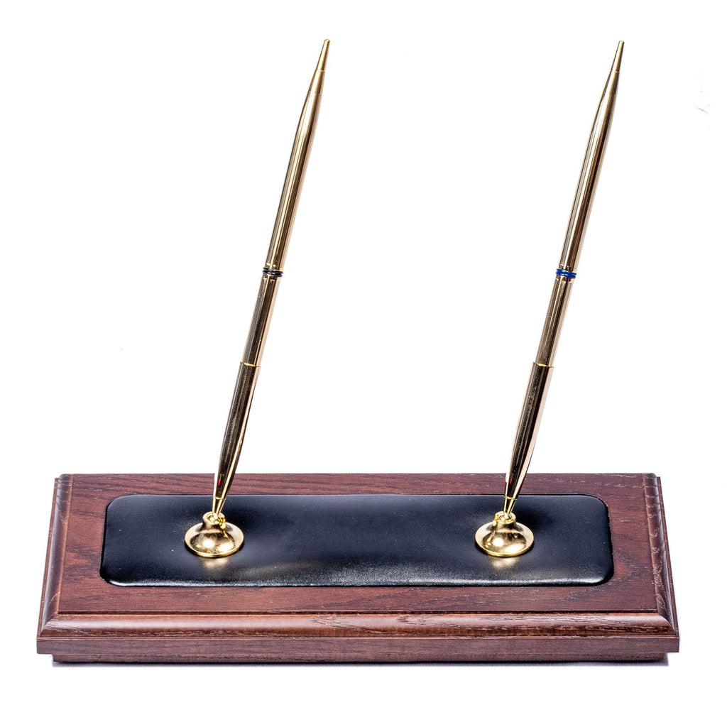Wood & Leather Desk Set 8 Piece Y63788