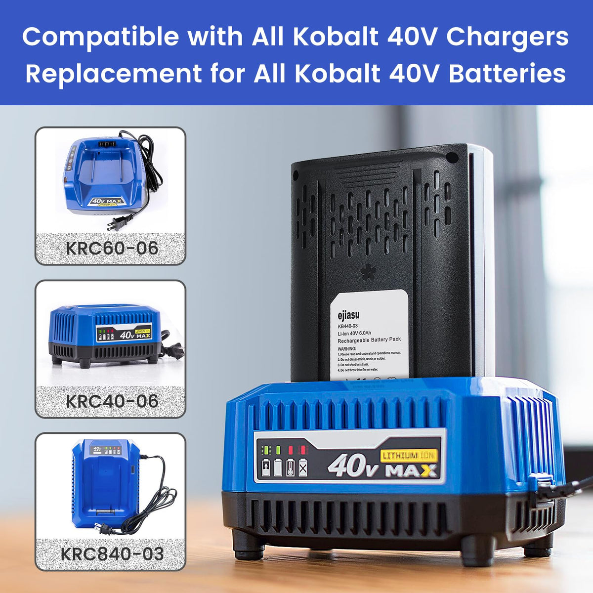 40V 6.0Ah Battery Replacement Y610